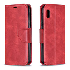 Custodia Portafoglio In Pelle Cover con Supporto B04F per Samsung Galaxy A10e Rosso