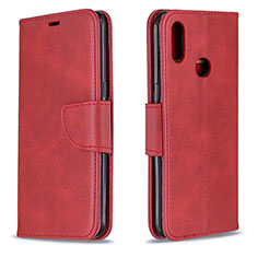 Custodia Portafoglio In Pelle Cover con Supporto B04F per Samsung Galaxy A10s Rosso