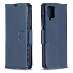 Custodia Portafoglio In Pelle Cover con Supporto B04F per Samsung Galaxy A12 5G Blu