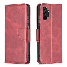 Custodia Portafoglio In Pelle Cover con Supporto B04F per Samsung Galaxy A13 4G Rosso