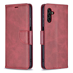 Custodia Portafoglio In Pelle Cover con Supporto B04F per Samsung Galaxy A13 5G Rosso