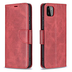 Custodia Portafoglio In Pelle Cover con Supporto B04F per Samsung Galaxy A22 5G Rosso