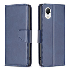 Custodia Portafoglio In Pelle Cover con Supporto B04F per Samsung Galaxy A23e 5G Blu