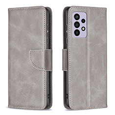 Custodia Portafoglio In Pelle Cover con Supporto B04F per Samsung Galaxy A33 5G Grigio