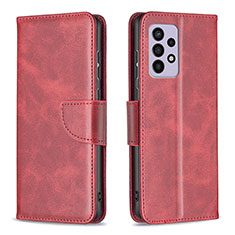 Custodia Portafoglio In Pelle Cover con Supporto B04F per Samsung Galaxy A33 5G Rosso