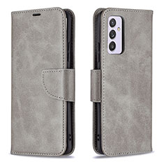 Custodia Portafoglio In Pelle Cover con Supporto B04F per Samsung Galaxy A34 5G Grigio