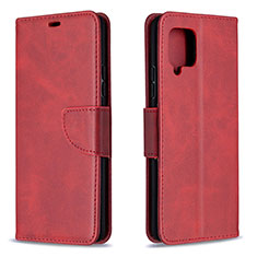 Custodia Portafoglio In Pelle Cover con Supporto B04F per Samsung Galaxy A42 5G Rosso