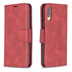 Custodia Portafoglio In Pelle Cover con Supporto B04F per Samsung Galaxy A70S Rosso