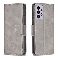 Custodia Portafoglio In Pelle Cover con Supporto B04F per Samsung Galaxy A73 5G Grigio