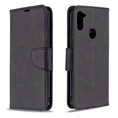 Custodia Portafoglio In Pelle Cover con Supporto B04F per Samsung Galaxy M11 Nero