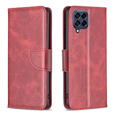 Custodia Portafoglio In Pelle Cover con Supporto B04F per Samsung Galaxy M53 5G Rosso