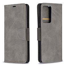 Custodia Portafoglio In Pelle Cover con Supporto B04F per Samsung Galaxy Note 20 Ultra 5G Grigio