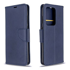 Custodia Portafoglio In Pelle Cover con Supporto B04F per Samsung Galaxy S20 Plus 5G Blu