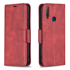 Custodia Portafoglio In Pelle Cover con Supporto B04F per Vivo Y11 Rosso