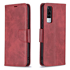 Custodia Portafoglio In Pelle Cover con Supporto B04F per Vivo Y53s 4G Rosso