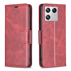 Custodia Portafoglio In Pelle Cover con Supporto B04F per Xiaomi Mi 13 Pro 5G Rosso