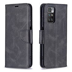 Custodia Portafoglio In Pelle Cover con Supporto B04F per Xiaomi Redmi 10 (2022) Nero