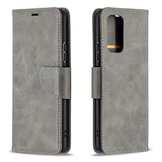 Custodia Portafoglio In Pelle Cover con Supporto B04F per Xiaomi Redmi Note 10 Pro Max Grigio