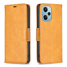 Custodia Portafoglio In Pelle Cover con Supporto B04F per Xiaomi Redmi Note 12 Turbo 5G Marrone Chiaro