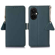 Custodia Portafoglio In Pelle Cover con Supporto B04H per OnePlus Nord N30 5G Verde