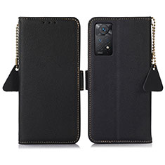 Custodia Portafoglio In Pelle Cover con Supporto B04H per Xiaomi Redmi Note 11 Pro 4G Nero