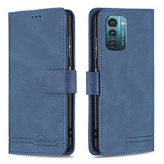 Custodia Portafoglio In Pelle Cover con Supporto B05F per Nokia G11 Blu