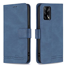 Custodia Portafoglio In Pelle Cover con Supporto B05F per Oppo A74 4G Blu