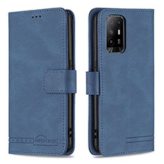 Custodia Portafoglio In Pelle Cover con Supporto B05F per Oppo A94 5G Blu