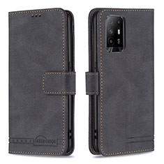 Custodia Portafoglio In Pelle Cover con Supporto B05F per Oppo A94 5G Nero