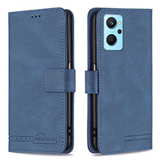 Custodia Portafoglio In Pelle Cover con Supporto B05F per Oppo K10 4G Blu