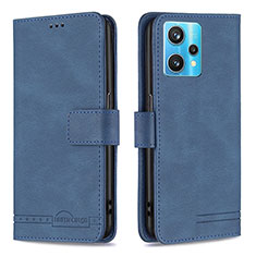 Custodia Portafoglio In Pelle Cover con Supporto B05F per Realme 9 4G Blu