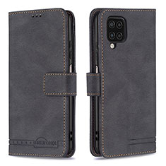 Custodia Portafoglio In Pelle Cover con Supporto B05F per Samsung Galaxy A12 Nero