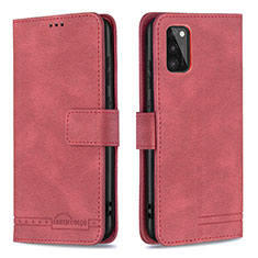 Custodia Portafoglio In Pelle Cover con Supporto B05F per Samsung Galaxy A41 Rosso