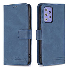 Custodia Portafoglio In Pelle Cover con Supporto B05F per Samsung Galaxy A72 5G Blu
