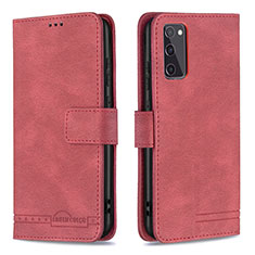 Custodia Portafoglio In Pelle Cover con Supporto B05F per Samsung Galaxy S20 FE 5G Rosso