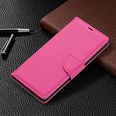 Custodia Portafoglio In Pelle Cover con Supporto B05F per Samsung Galaxy S25 Ultra 5G Rosa Caldo