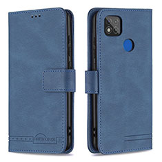 Custodia Portafoglio In Pelle Cover con Supporto B05F per Xiaomi POCO C3 Blu