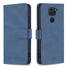 Custodia Portafoglio In Pelle Cover con Supporto B05F per Xiaomi Redmi Note 9 Blu