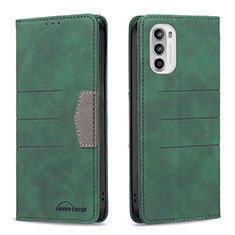 Custodia Portafoglio In Pelle Cover con Supporto B06F per Motorola Moto Edge (2022) 5G Verde