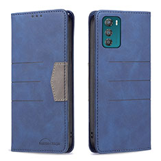 Custodia Portafoglio In Pelle Cover con Supporto B06F per Motorola Moto G42 Blu