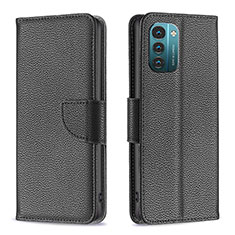 Custodia Portafoglio In Pelle Cover con Supporto B06F per Nokia G11 Nero