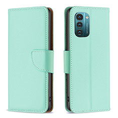 Custodia Portafoglio In Pelle Cover con Supporto B06F per Nokia G21 Verde