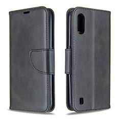 Custodia Portafoglio In Pelle Cover con Supporto B06F per Samsung Galaxy A01 SM-A015 Nero