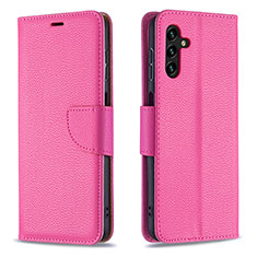 Custodia Portafoglio In Pelle Cover con Supporto B06F per Samsung Galaxy A04s Rosa Caldo