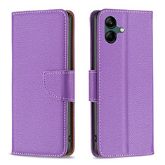 Custodia Portafoglio In Pelle Cover con Supporto B06F per Samsung Galaxy A05 Viola