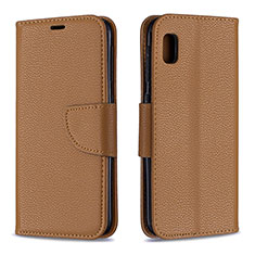 Custodia Portafoglio In Pelle Cover con Supporto B06F per Samsung Galaxy A10e Marrone