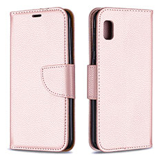 Custodia Portafoglio In Pelle Cover con Supporto B06F per Samsung Galaxy A10e Oro Rosa