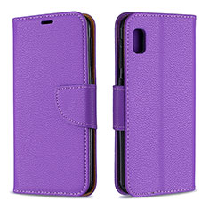 Custodia Portafoglio In Pelle Cover con Supporto B06F per Samsung Galaxy A10e Viola