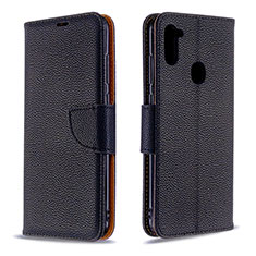 Custodia Portafoglio In Pelle Cover con Supporto B06F per Samsung Galaxy A11 Nero