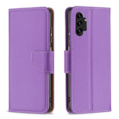 Custodia Portafoglio In Pelle Cover con Supporto B06F per Samsung Galaxy A13 4G Viola